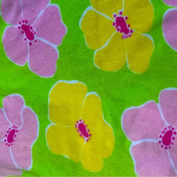 LILLY PULITZER RARE VINTAGE 90's Terrycloth Hoodie Jacket - Size Large - Picture 5 of 5